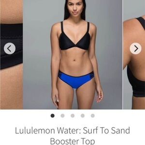 New Lululemon Surf To Sand Bikini Bathing Suit Swimsuit Top. Size 2. Black.